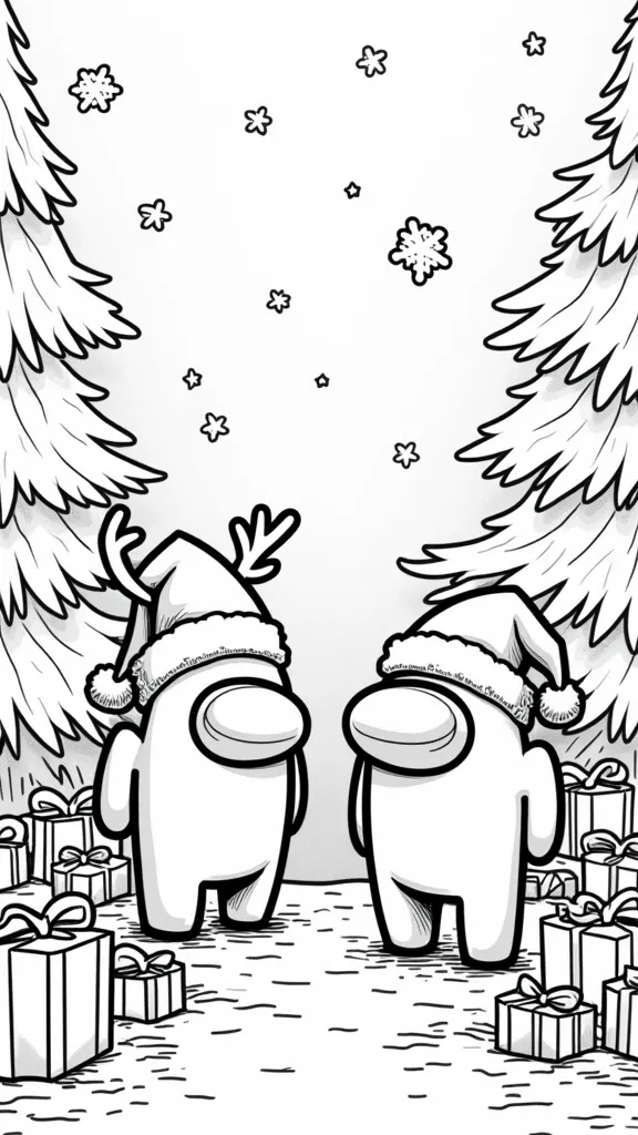 christmas among us coloring pages